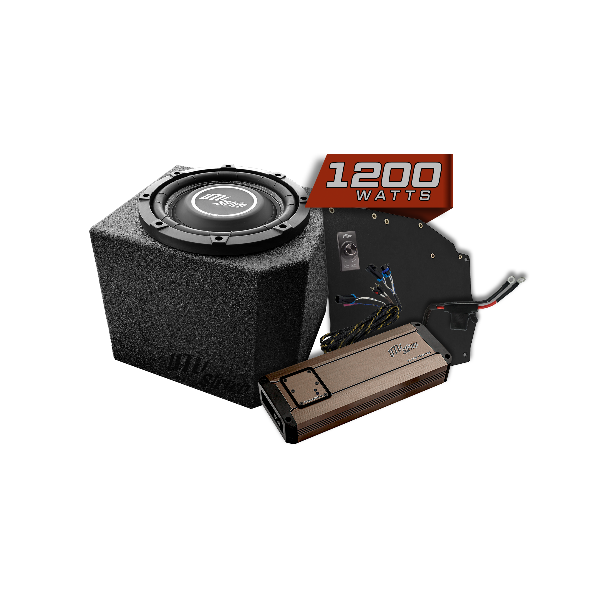 Photo of Polaris® Ranger 1200W Single 10" Subwoofer Kit | UTVS-RNG-SUB-1200-1 by UTV Stereo - Premium Polaris Ranger Subwoofer Kit for UTVs / Side by Sides