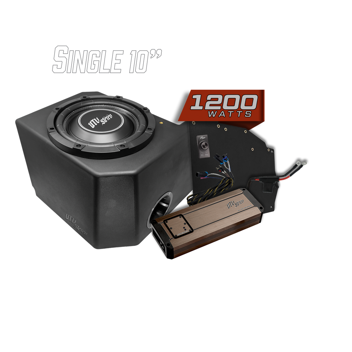 Polaris® Ranger 1200W Single 10" Subwoofer Kit | UTVS-RNG-SUB-1200-1