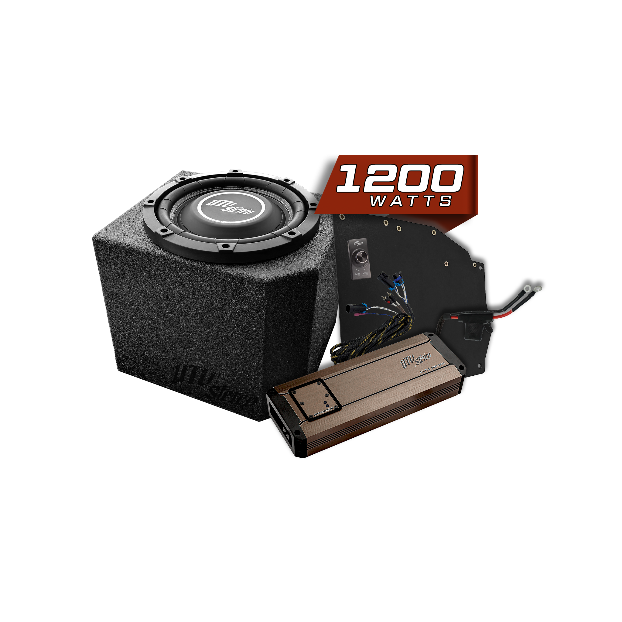 Photo of Polaris® Ranger 1200W Single 10" Subwoofer Kit | UTVS-RNG-SUB-1200-1 by UTV Stereo - Premium Polaris Ranger Subwoofer Kit for UTVs / Side by Sides