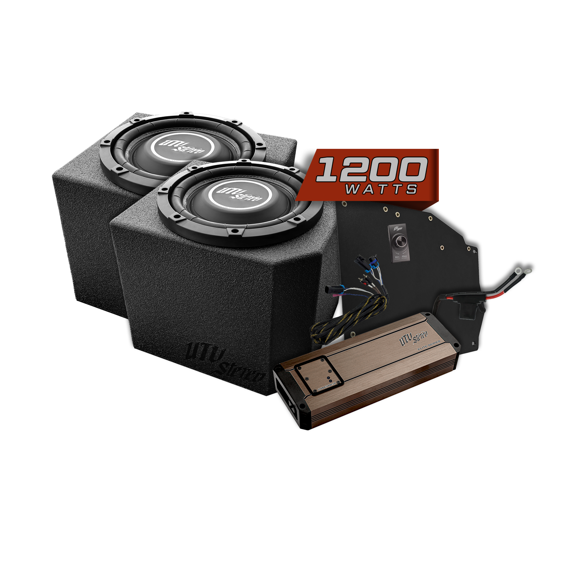 Photo of Polaris® Ranger 1200W Dual 10" Subwoofer Kit | UTVS-RNG-SUB-1200-2 by UTV Stereo - Premium Polaris Ranger Subwoofer Kit for UTVs / Side by Sides