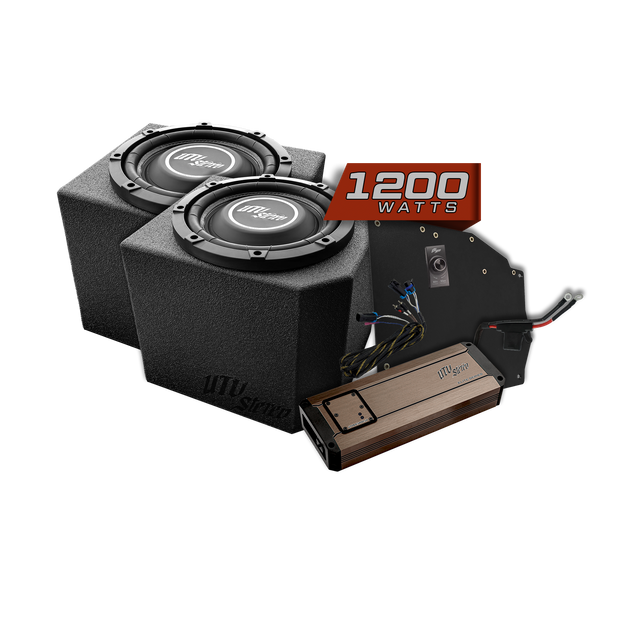 Photo of Polaris® Ranger 1200W Dual 10" Subwoofer Kit | UTVS-RNG-SUB-1200-2 by UTV Stereo - Premium Polaris Ranger Subwoofer Kit for UTVs / Side by Sides