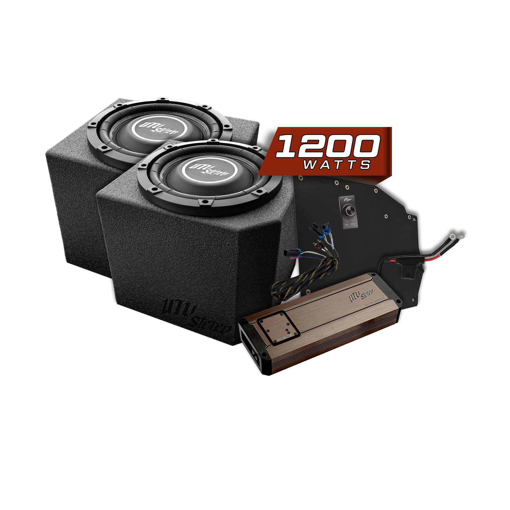 Photo of Polaris® Ranger 1200W Dual 10" Subwoofer Kit | UTVS-RNG-SUB-1200-2 by UTV Stereo - Premium Polaris Ranger Subwoofer Kit for UTVs / Side by Sides