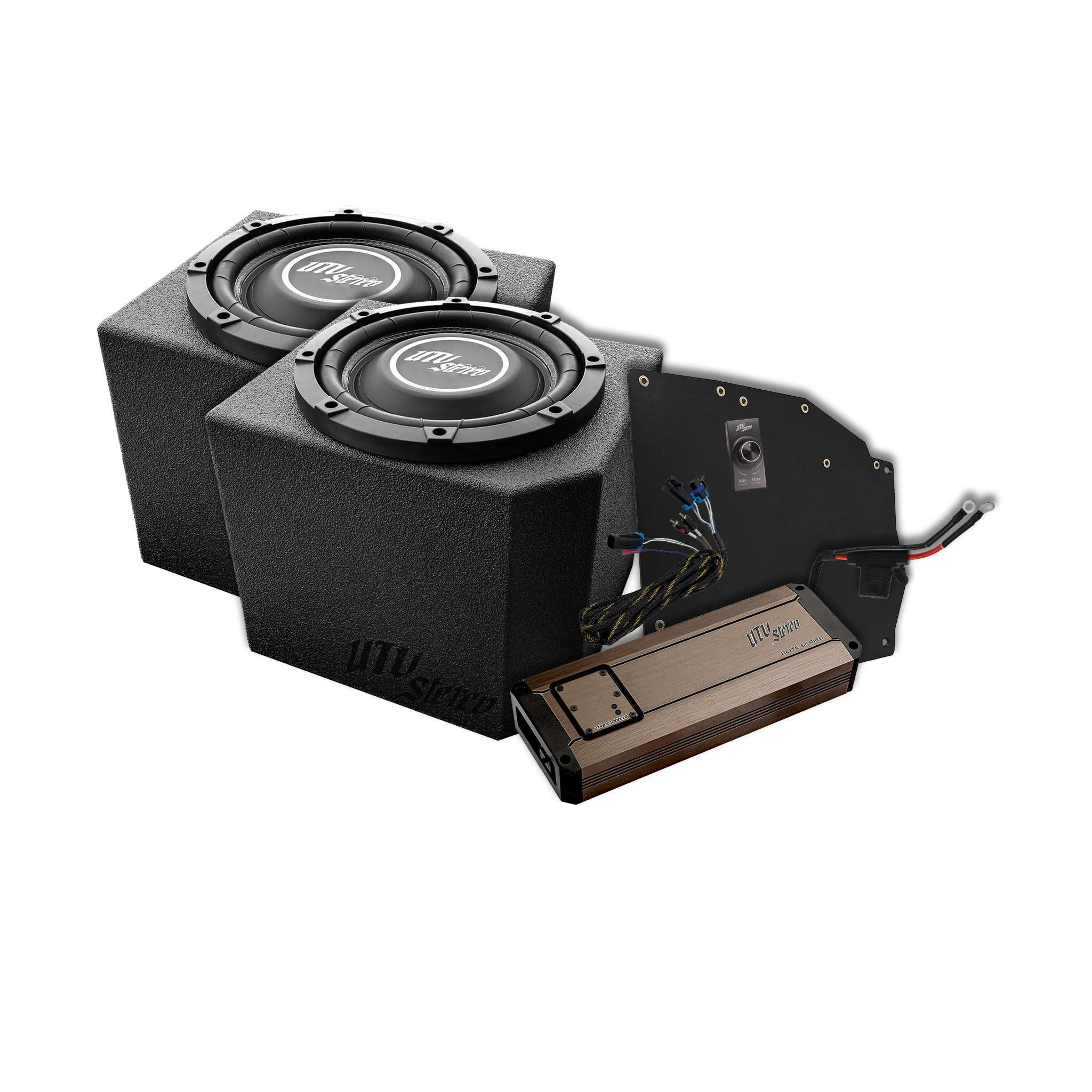 Photo of Polaris® Ranger 1200W Dual 10" Subwoofer Kit | UTVS-RNG-SUB-1200-2 by UTV Stereo - Premium Polaris Ranger Subwoofer Kit for UTVs / Side by Sides