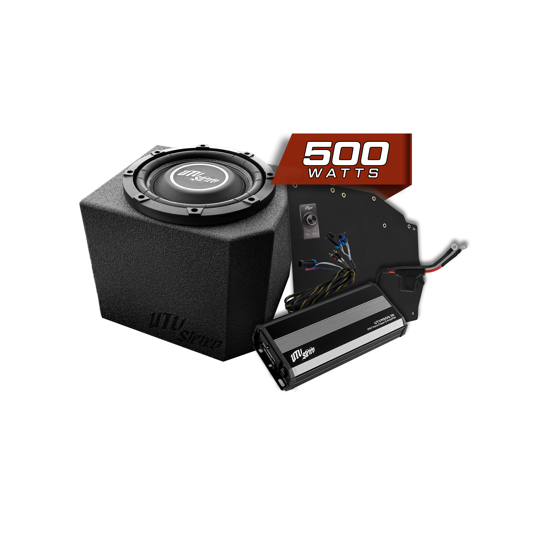 Photo of Polaris® Ranger 500W Single 10" Subwoofer Kit | UTVS-RNG-SUB-500-1 by UTV Stereo - Premium Polaris Ranger Subwoofer Kit for UTVs / Side by Sides