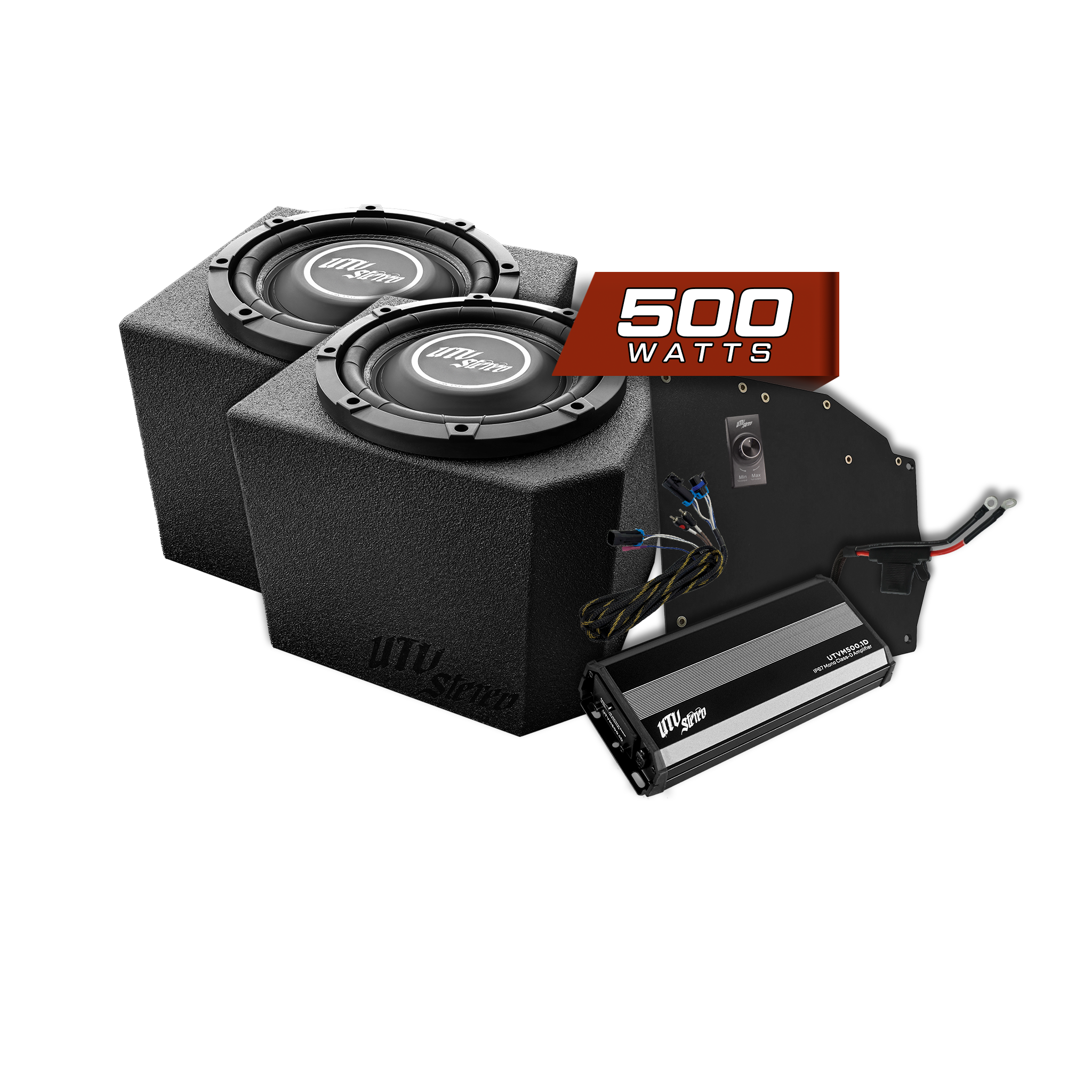 Photo of Polaris® Ranger 500W Dual 10" Subwoofer Kit | UTVS-RNG-SUB-500-2 by UTV Stereo - Premium Polaris Ranger Subwoofer Kit for UTVs / Side by Sides