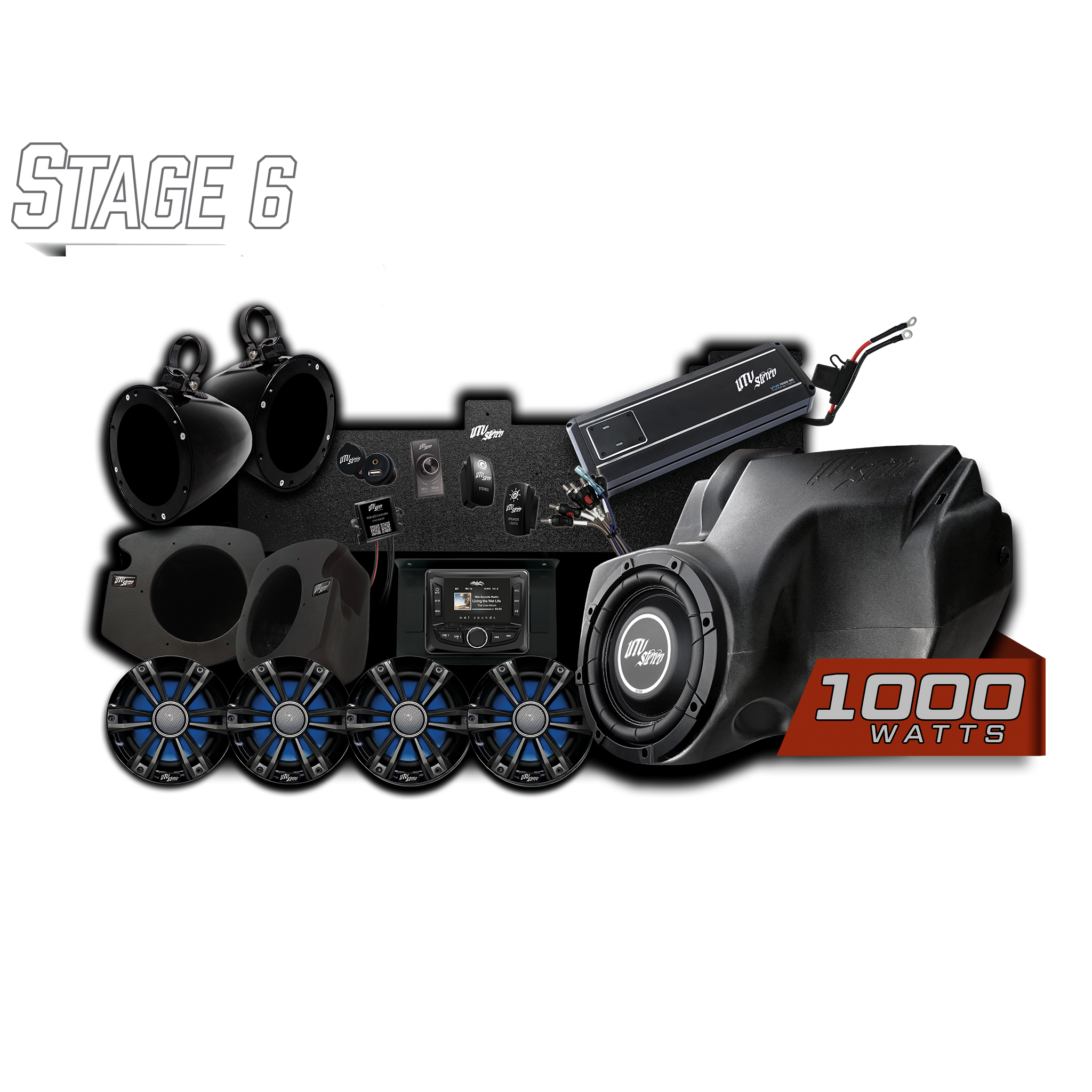 Photo of RZR® Signature Series Stage 6 Stereo Kit | UTVS-RZR-S6-S by UTV Stereo - Premium for UTVs / Side by Sides