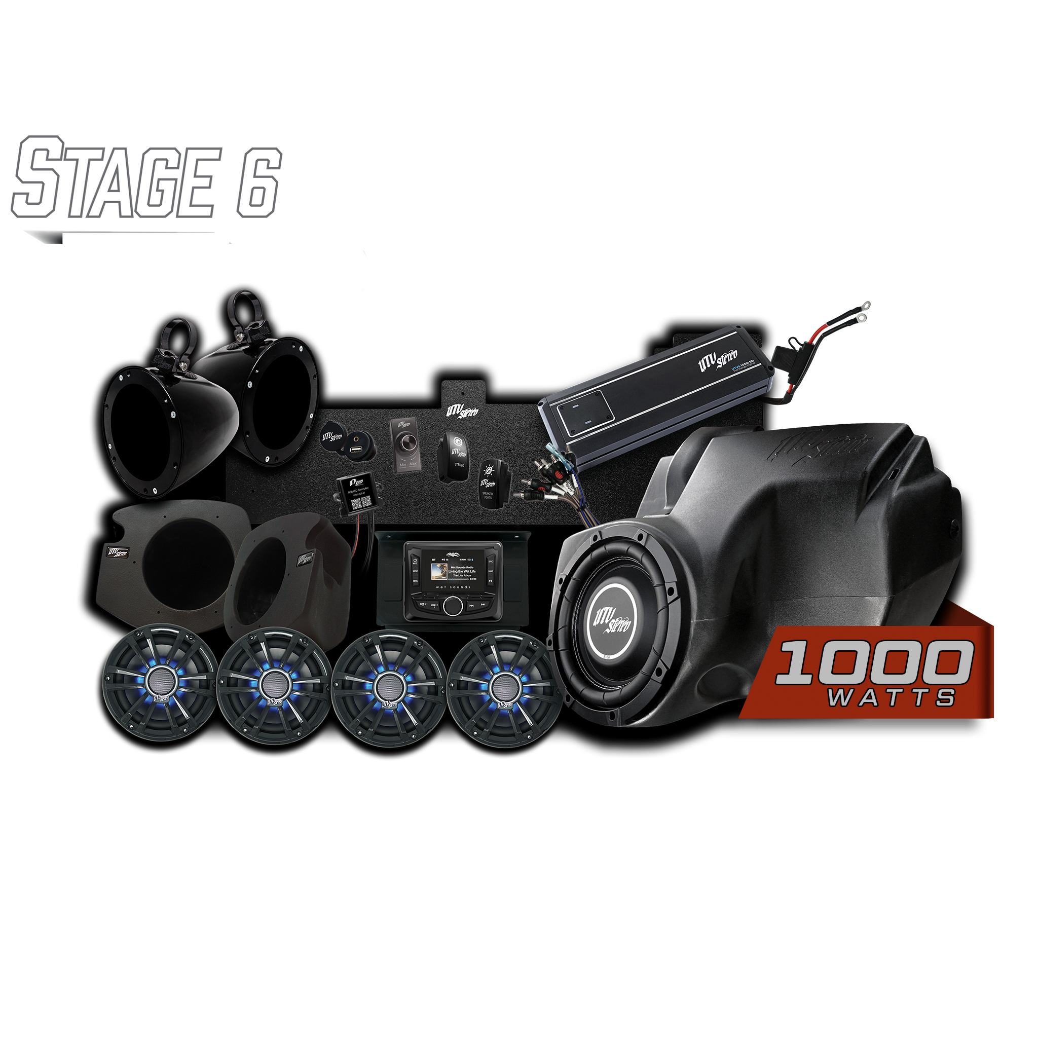 Photo of RZR® Signature Series Stage 6 Stereo Kit | UTVS-RZR-S6-S by UTV Stereo - Premium Polaris RZR Stage Kit for UTVs / Side by Sides
