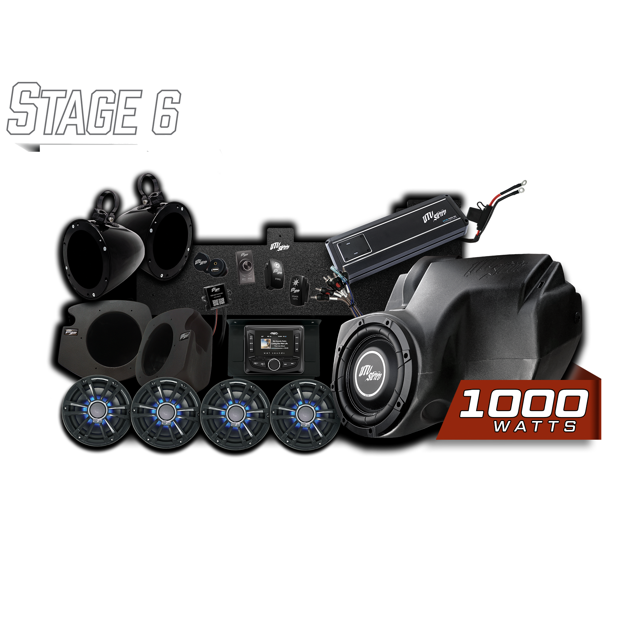 Photo of RZR® Signature Series Stage 6 Stereo Kit | UTVS-RZR-S6-S by UTV Stereo - Premium Polaris RZR Stage Kit for UTVs / Side by Sides