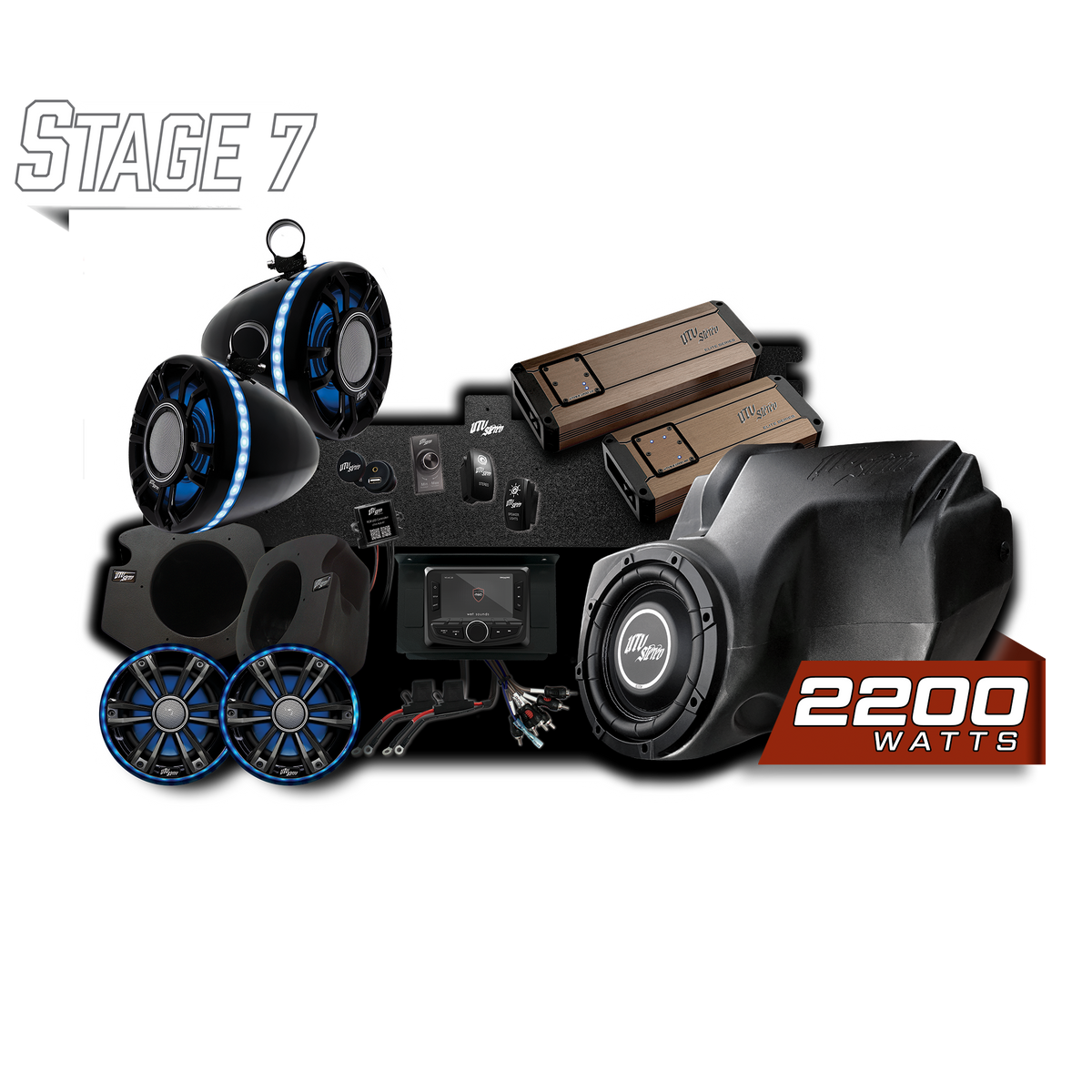 UTV Stereo Polaris RZR Elite Stage 7 Stereo Kit
