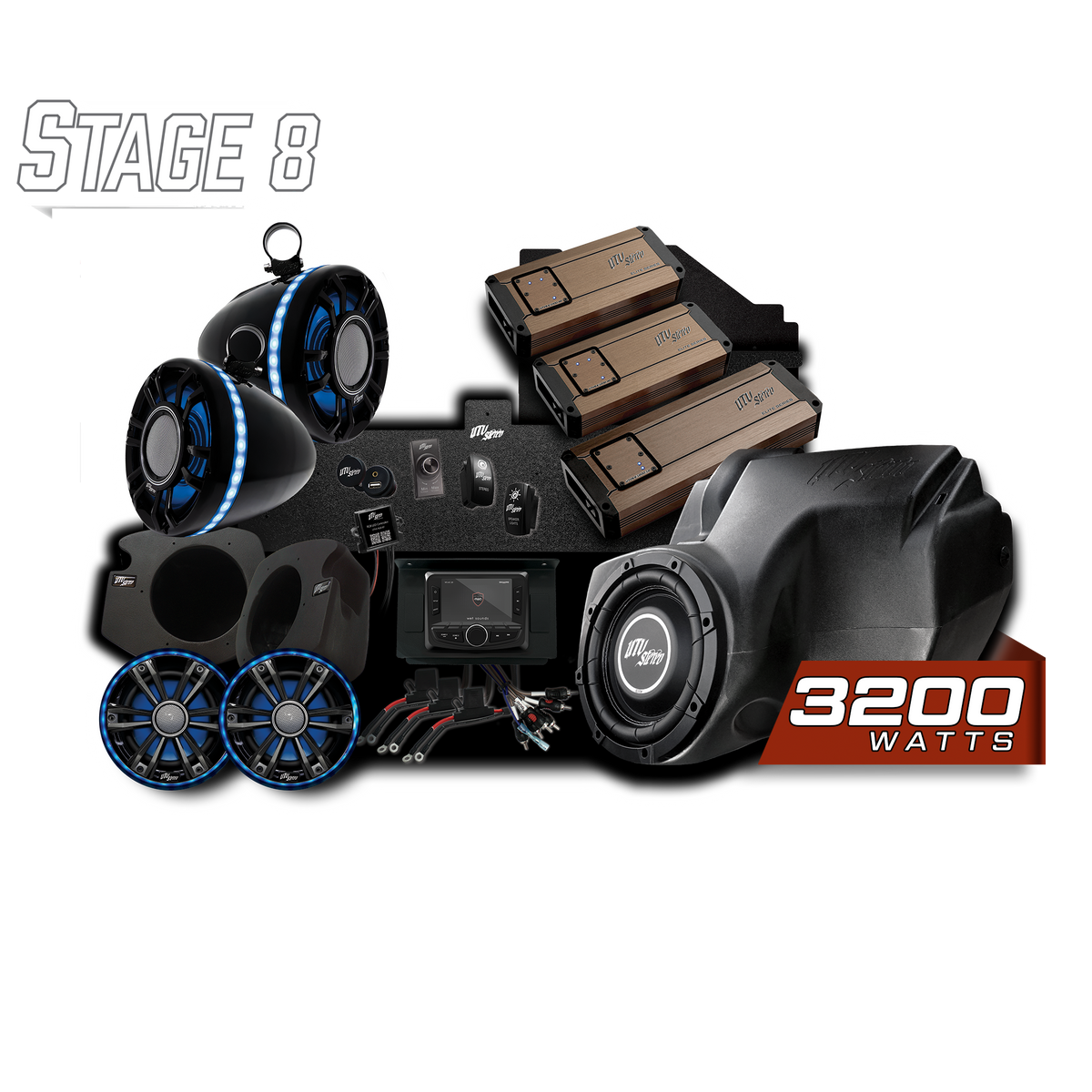 UTV Stereo RZR Elite Stage 8 audio system package