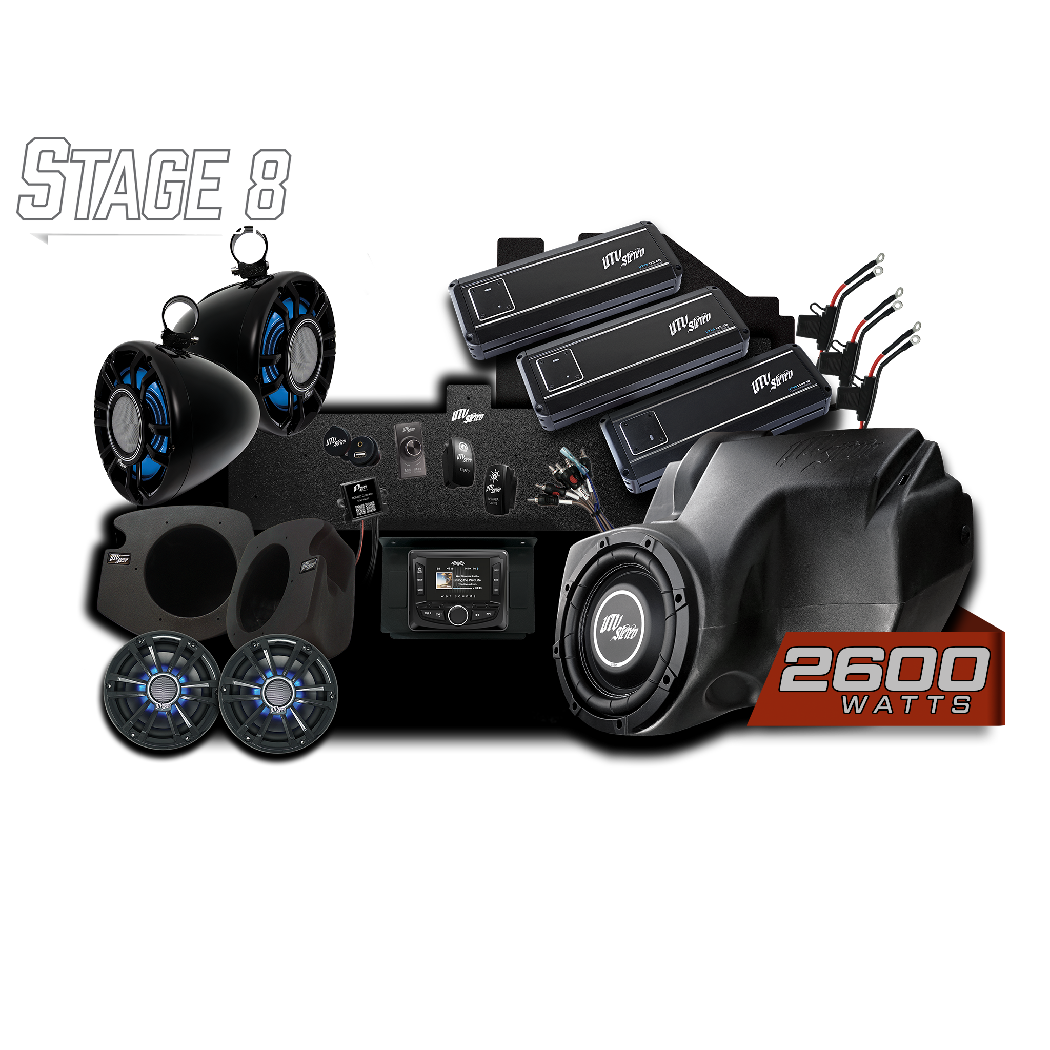 Photo of RZR® Signature Series Stage 8 Stereo Kit | UTVS-RZR-S8-S by UTV Stereo - Premium Polaris RZR Stage Kit for UTVs / Side by Sides