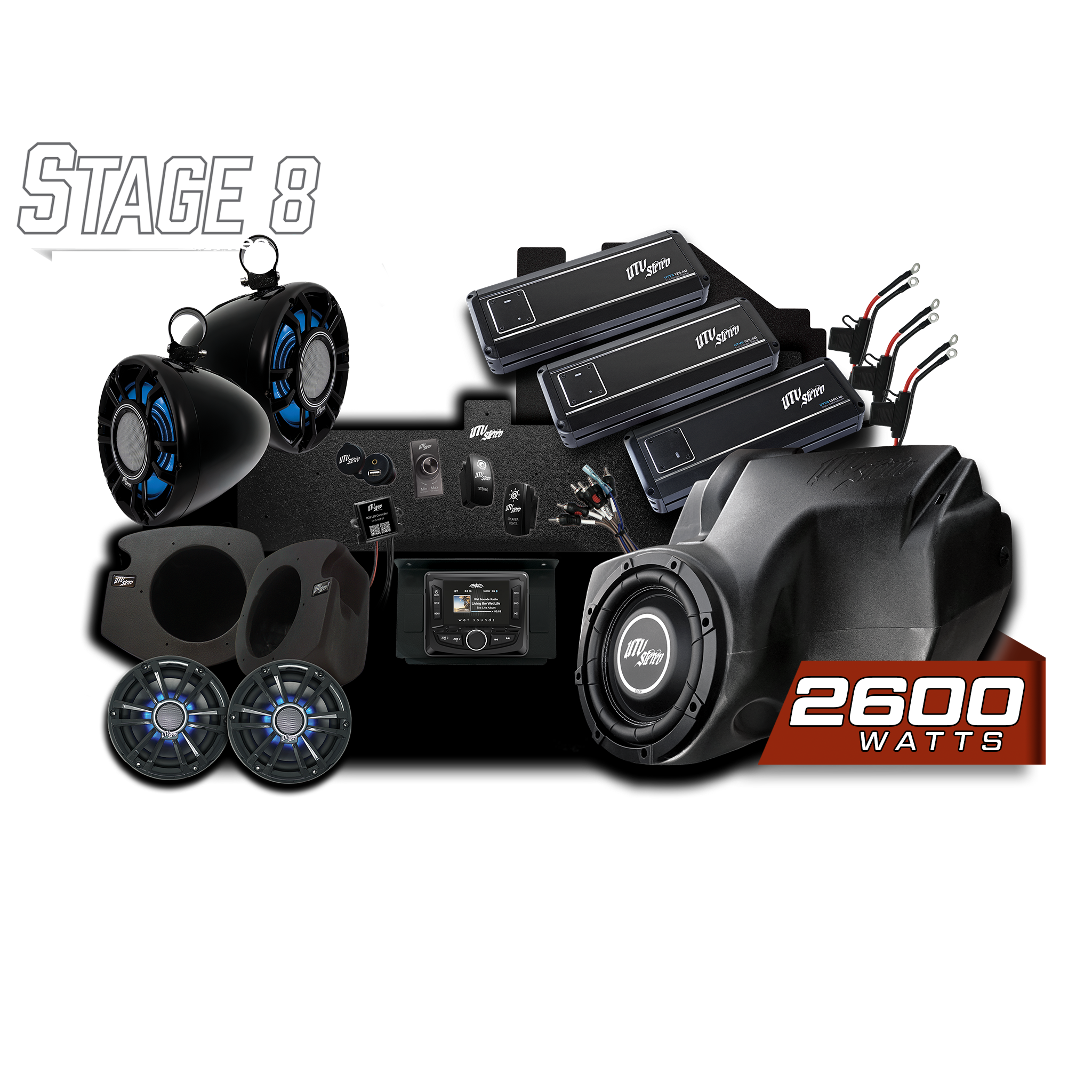 Photo of RZR® Signature Series Stage 8 Stereo Kit | UTVS-RZR-S8-S by UTV Stereo - Premium Polaris RZR Stage Kit for UTVs / Side by Sides