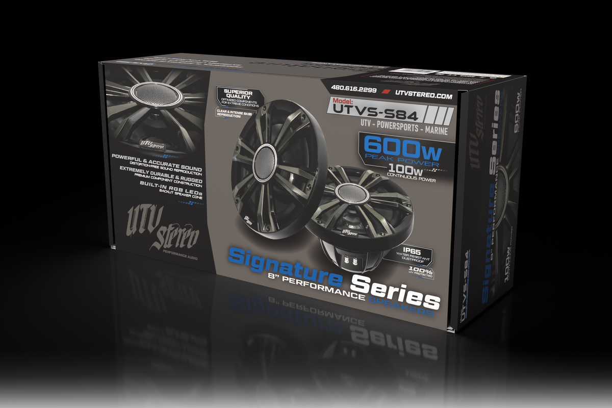UTV Stereo Signature Series 8" RGB Speakers