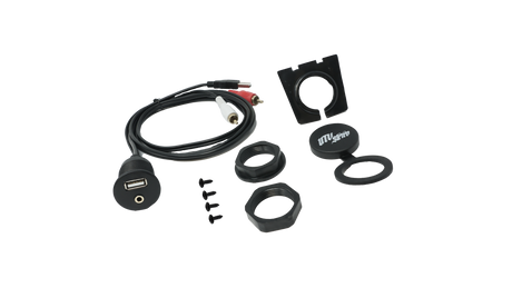 UTV Stereo USB & Auxiliary Flush-Mount Adapter