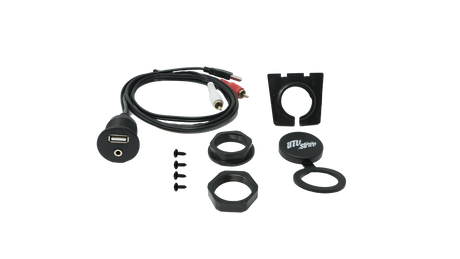 UTV Stereo USB & Auxiliary Flush-Mount Adapter