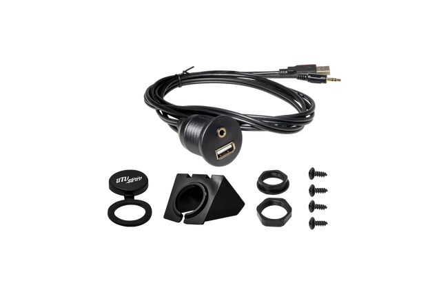 Photo of USB & Auxiliary Flush Mount Adapter for Source Units | UTVS-USB/AUX-FLMT by UTV Stereo - Premium AUX/USB Mount for UTVs / Side by Sides