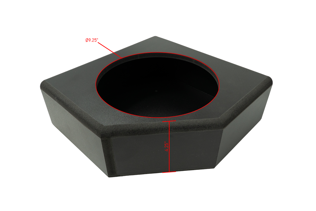 '17+ Can-Am® X3 Rear Low-Profile Driver Side 10” Subwoofer Enclosure – Unloaded | UTVS-X3-ENC-LP-RDRIVER