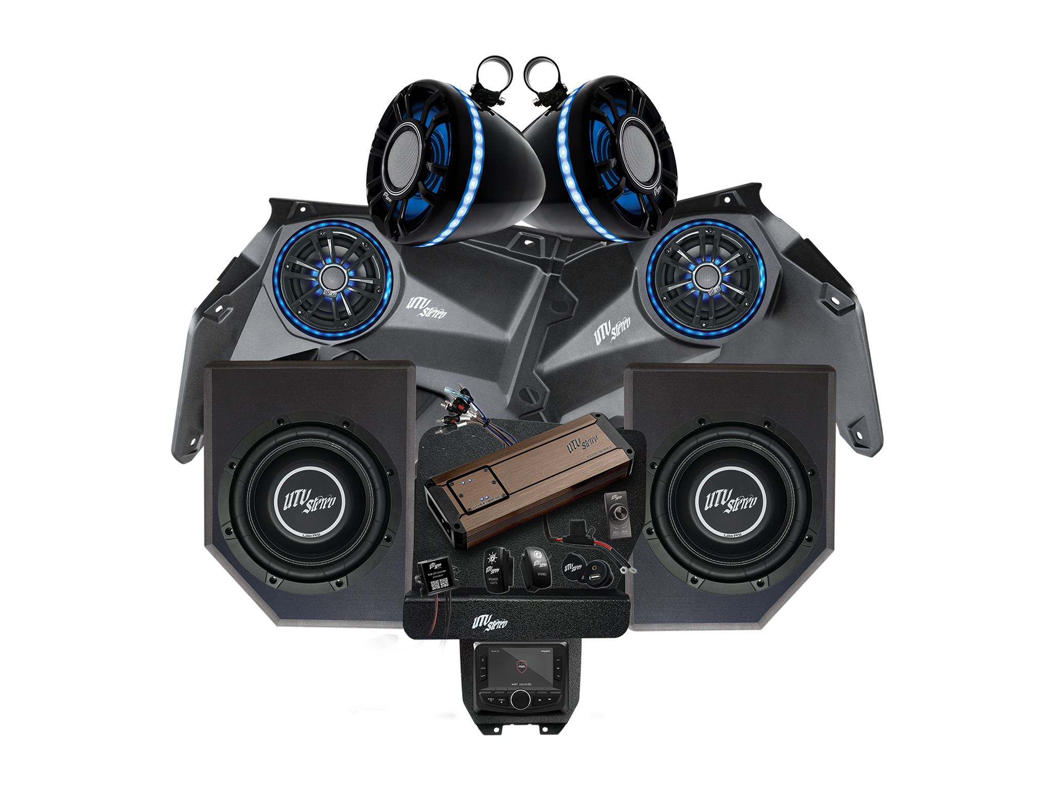 Photo of Can-Am® X3 Elite Series Stage 6 Stereo Kit | UTVS-X3-S6-E by UTV Stereo - Premium Can-Am X3 Stereo Stage Kit for UTVs / Side by Sides