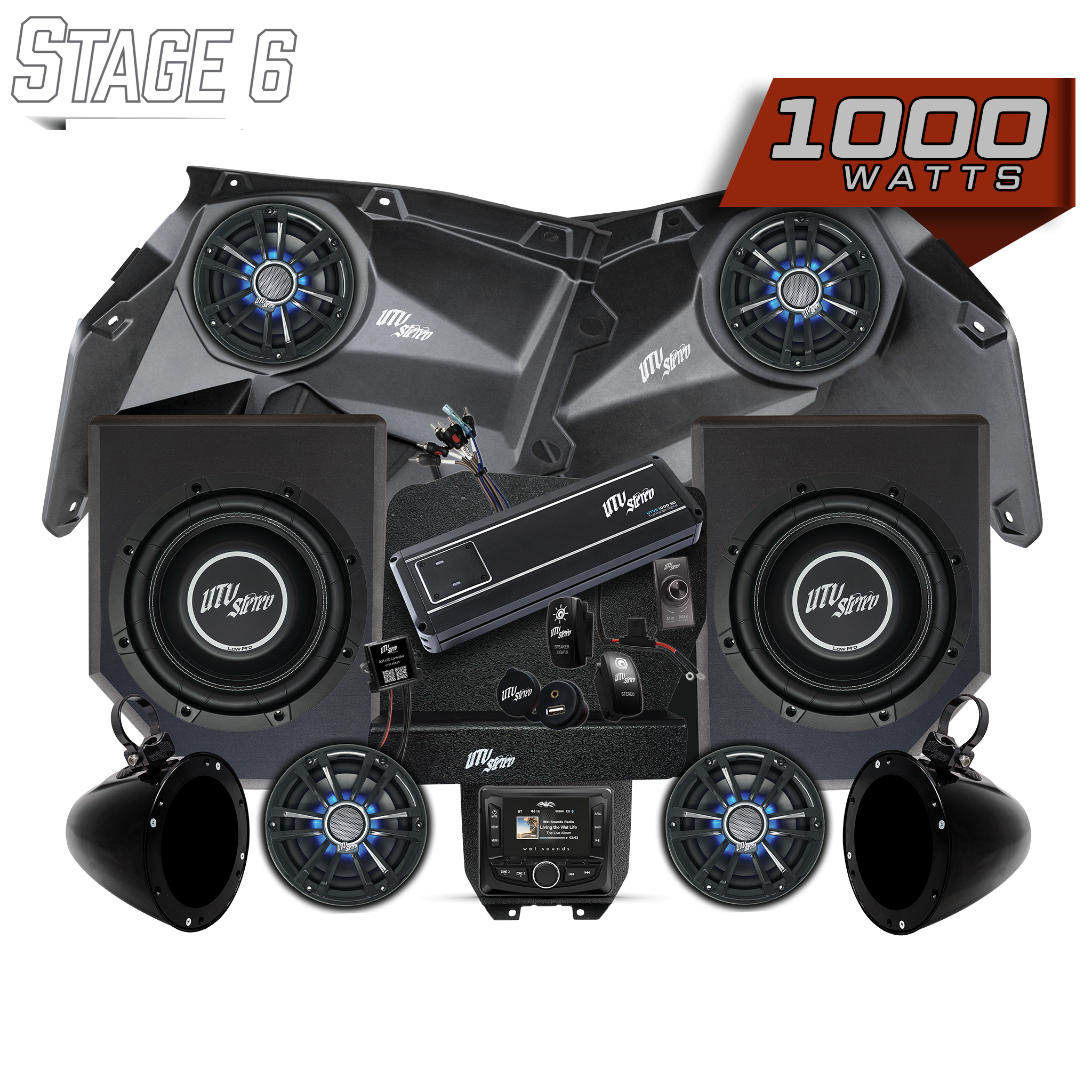 Photo of Can-Am® X3 Signature Series Stage 6 Stereo Kit | UTVS-X3-S6-S by UTV Stereo - Premium Can-Am X3 Stereo Stage Kit for UTVs / Side by Sides