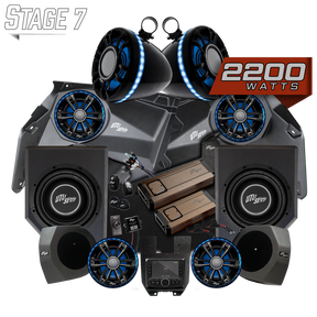 UTV Stereo Can-Am X3 Elite Stage 7 stereo kit components