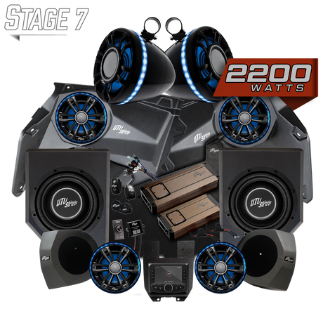 UTV Stereo Can-Am X3 Elite Stage 7 stereo kit components