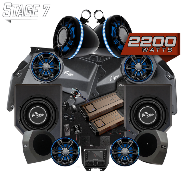 UTV Stereo Can-Am X3 Elite Stage 7 stereo kit components