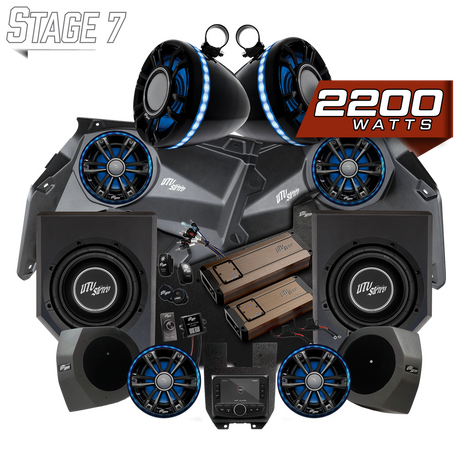 UTV Stereo Can-Am X3 Elite Stage 7 stereo kit components