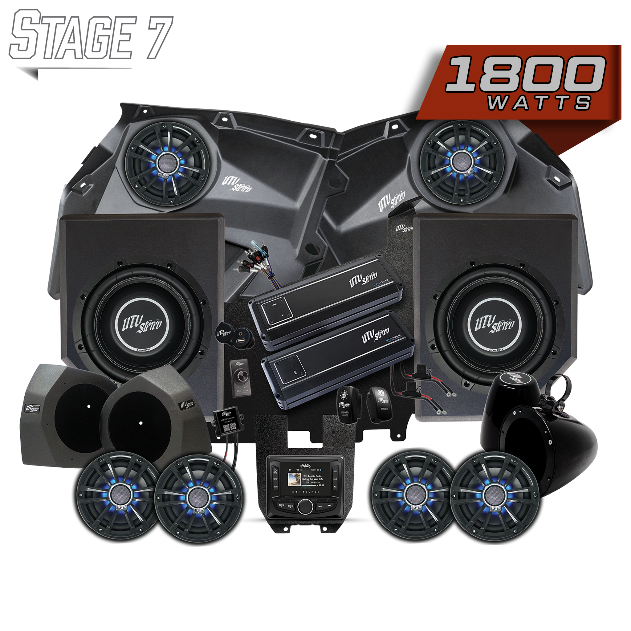 Photo of Can-Am® X3 Signature Series Stage 7 Stereo Kit | UTVS-X3-S7-S by UTV Stereo - Premium Can Am X3 Stereo Stage Kit for UTVs / Side by Sides