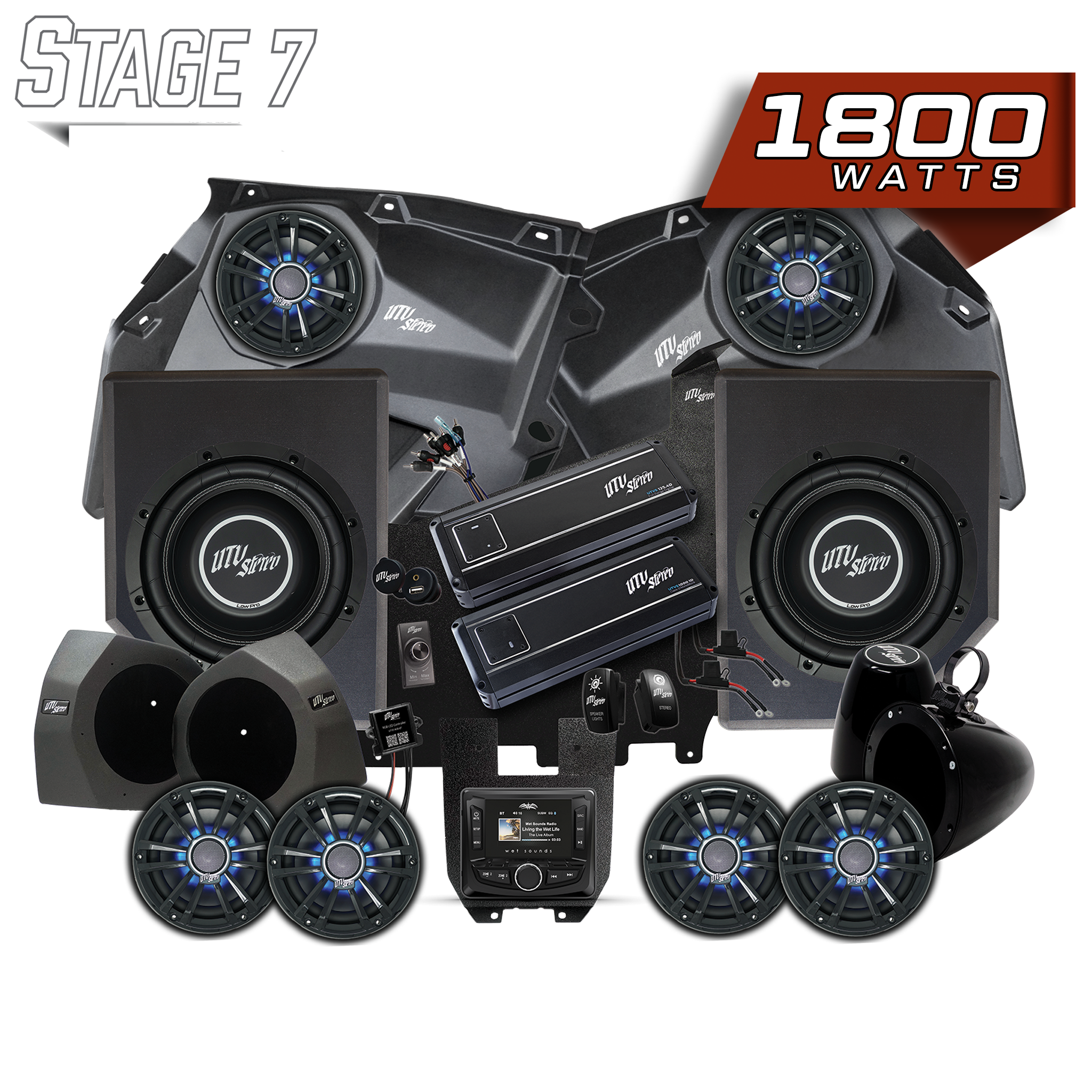 Photo of Can-Am® X3 Signature Series Stage 7 Stereo Kit | UTVS-X3-S7-S by UTV Stereo - Premium Can Am X3 Stereo Stage Kit for UTVs / Side by Sides