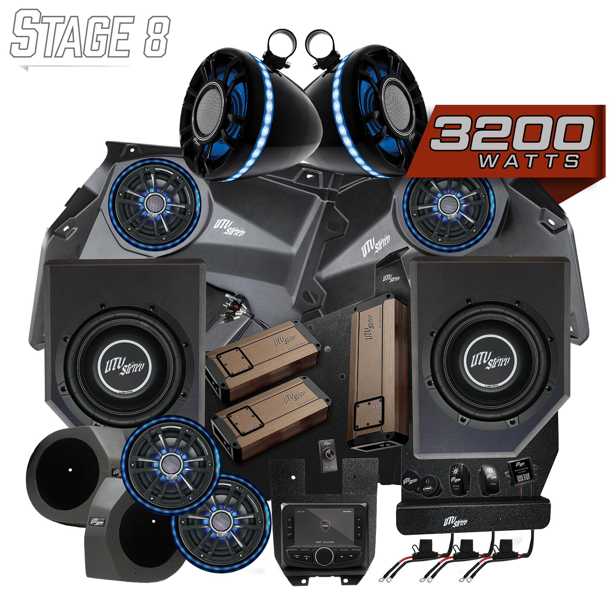 Photo of Can-Am® X3 Elite Series Stage 8 Stereo Kit | UTVS-X3-S8-E by UTV Stereo - Premium Can-Am X3 Stereo Stage Kit for UTVs / Side by Sides