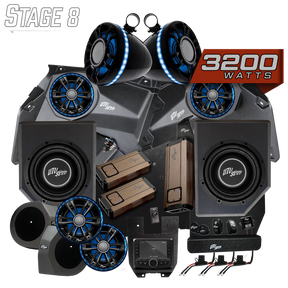 UTV Stereo Can-Am X3 Elite Stage 8 stereo kit components