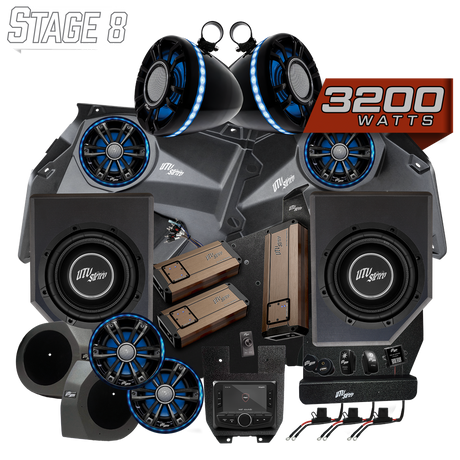 UTV Stereo Can-Am X3 Elite Stage 8 stereo kit components