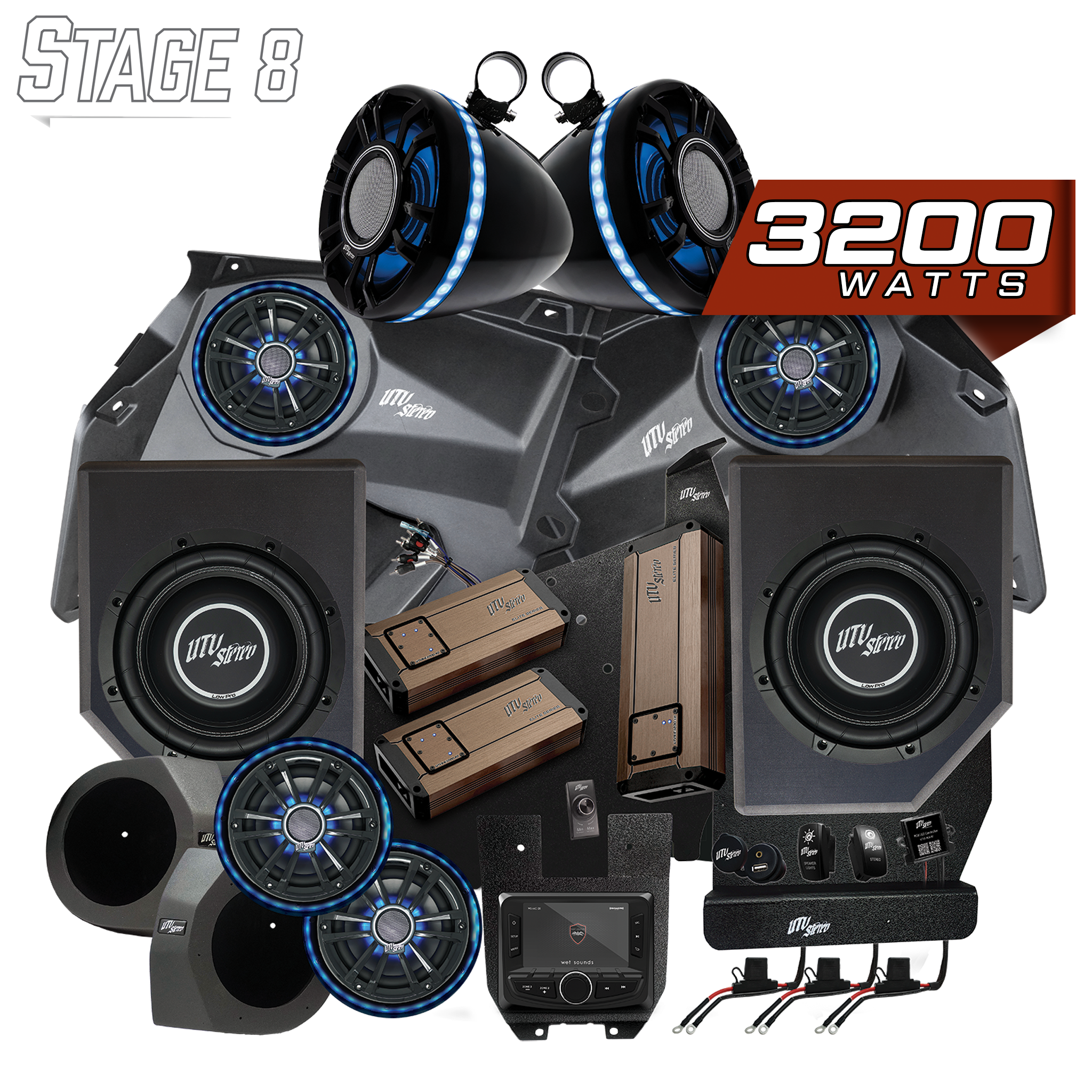 Photo of Can-Am® X3 Elite Series Stage 8 Stereo Kit | UTVS-X3-S8-E by UTV Stereo - Premium Can-Am X3 Stereo Stage Kit for UTVs / Side by Sides