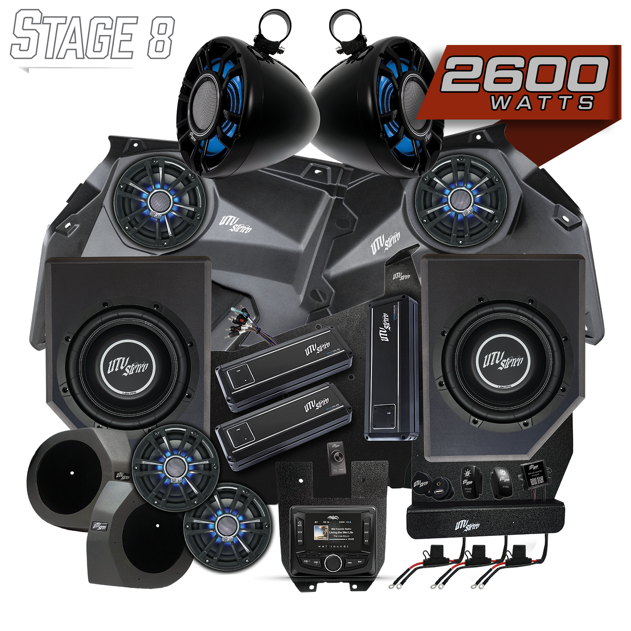 Photo of Can-Am® X3 Signature Series Stage 8 Stereo Kit | UTVS-X3-S8-S by UTV Stereo - Premium Can Am X3 Stereo Stage Kit for UTVs / Side by Sides