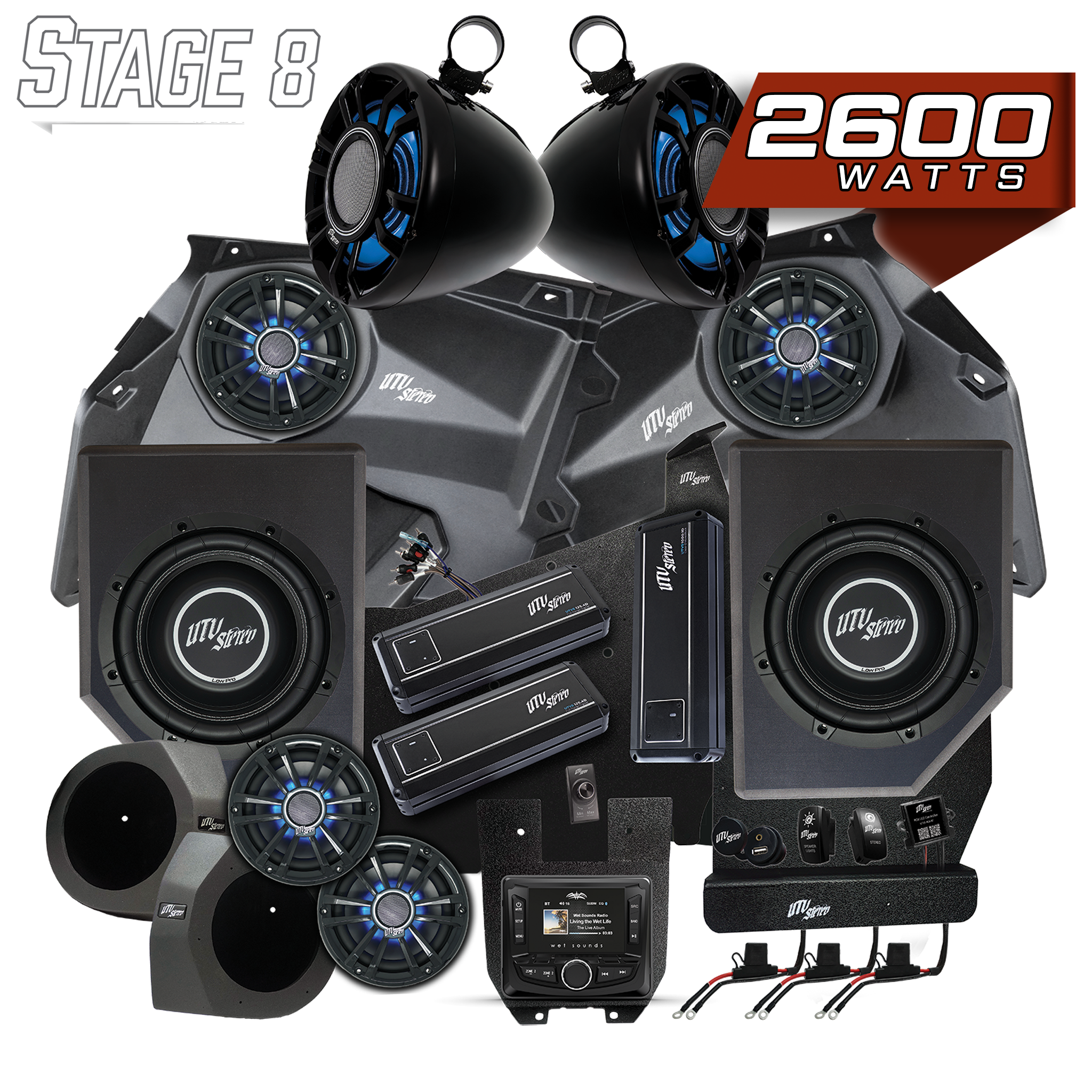 Photo of Can-Am® X3 Signature Series Stage 8 Stereo Kit | UTVS-X3-S8-S by UTV Stereo - Premium Can Am X3 Stereo Stage Kit for UTVs / Side by Sides