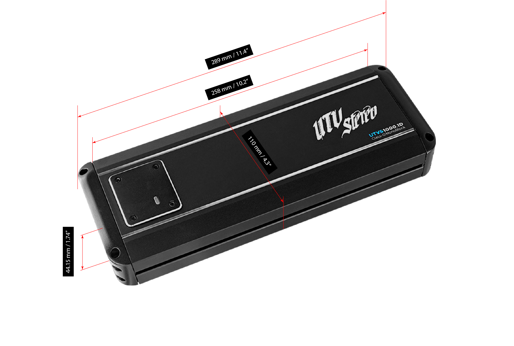 Photo of Signature Series 1000W Monoblock Amplifier | UTVS1000.1D Kawasaki by UTV Stereo - Premium for UTVs / Side by Sides