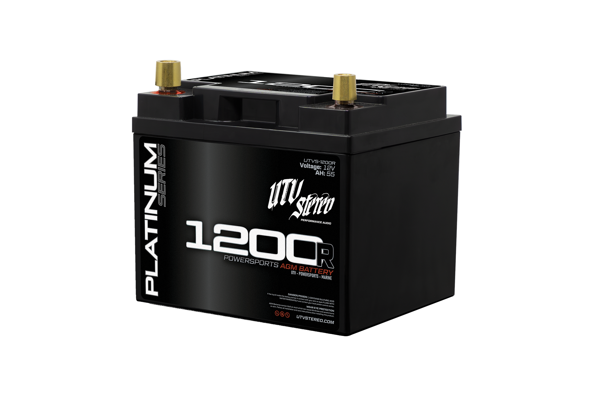 Photo of Platinum Series AGM 1200R (REVERSE POLARITY) Battery | UTVS-1200R by UTV Stereo - Premium Powersports AGM Battery for UTVs / Side by Sides