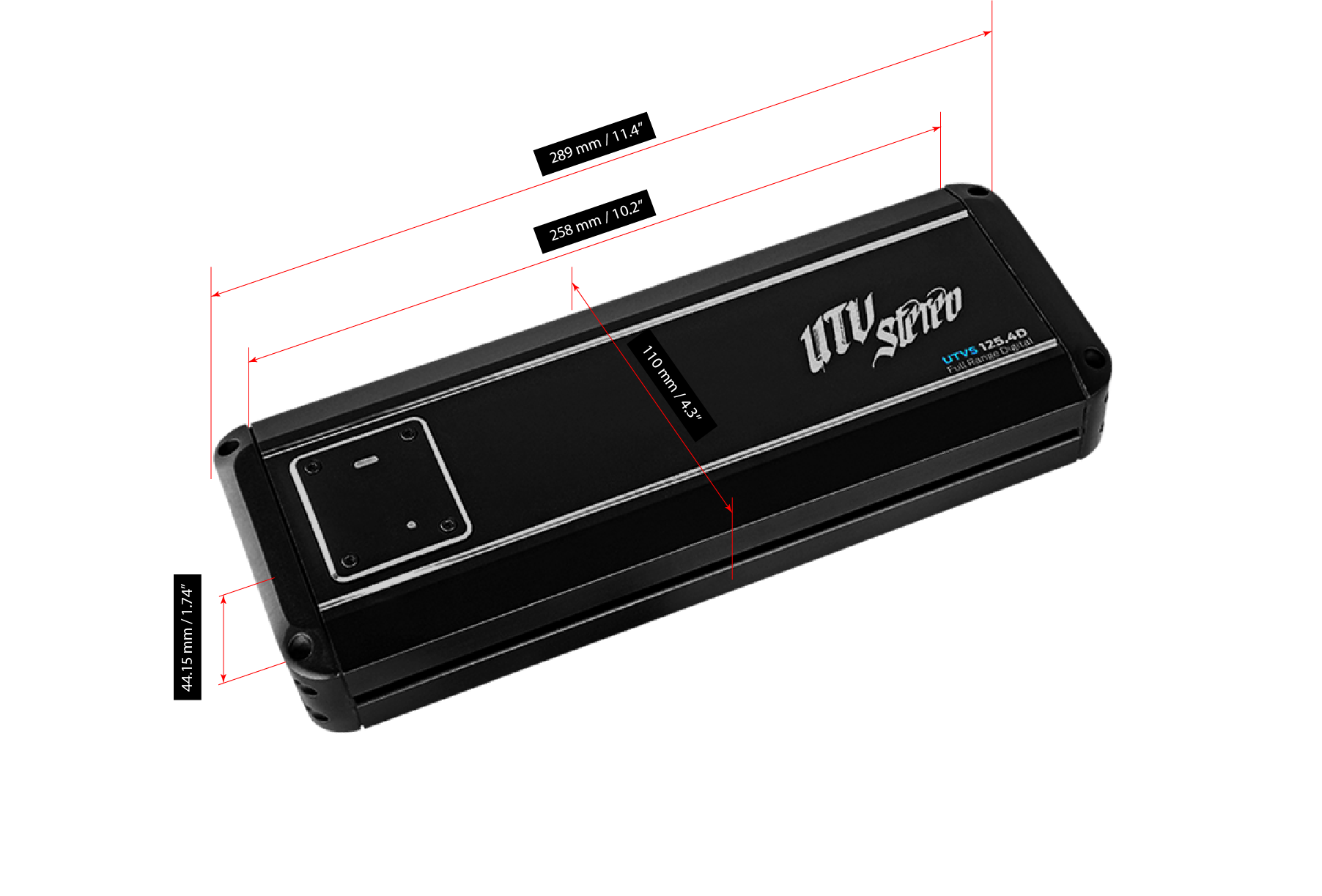 Photo of Signature Series 800W 4-Channel Amplifier | UTVS125.4D Kawasaki by UTV Stereo - Premium for UTVs / Side by Sides