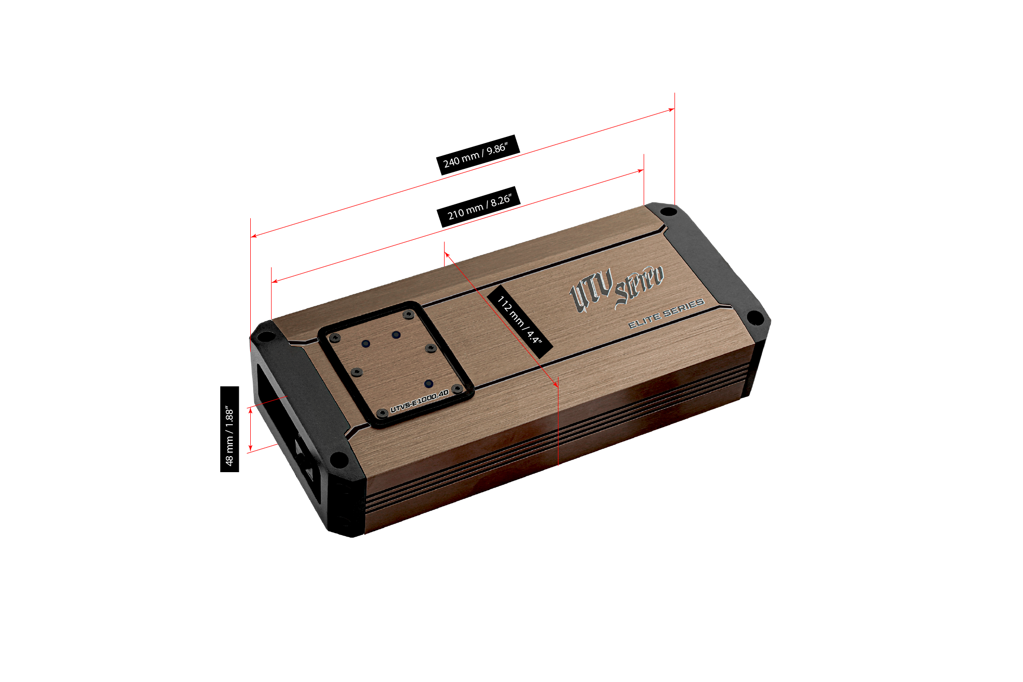Photo of Elite Series 1000W 4-Channel Amplifier | UTVS-E1000.4D by UTV Stereo - Premium Marine Amplifier for UTVs / Side by Sides