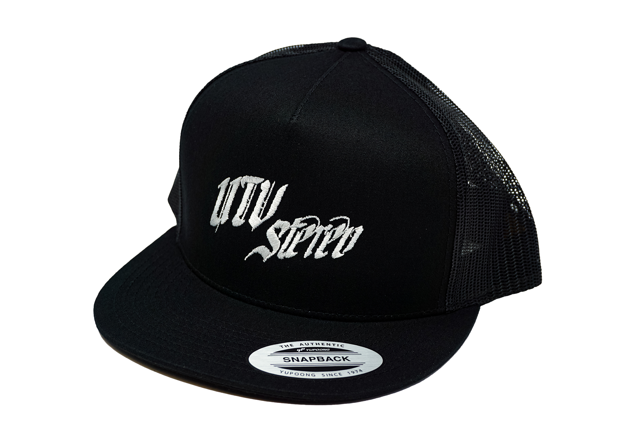 Photo of UTV Stereo Mesh Snapback Hat - Silver Logo | UTVS-A-HAT-U-BLK by UTV Stereo - Premium Hats for UTVs / Side by Sides