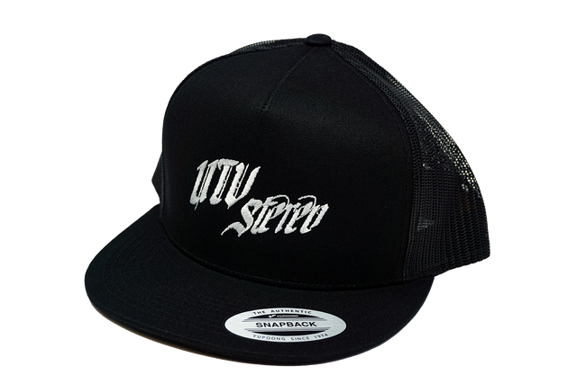 Photo of UTV Stereo Mesh Snapback Hat - Silver Logo | UTVS-A-HAT-U-BLK by UTV Stereo - Premium Hats for UTVs / Side by Sides