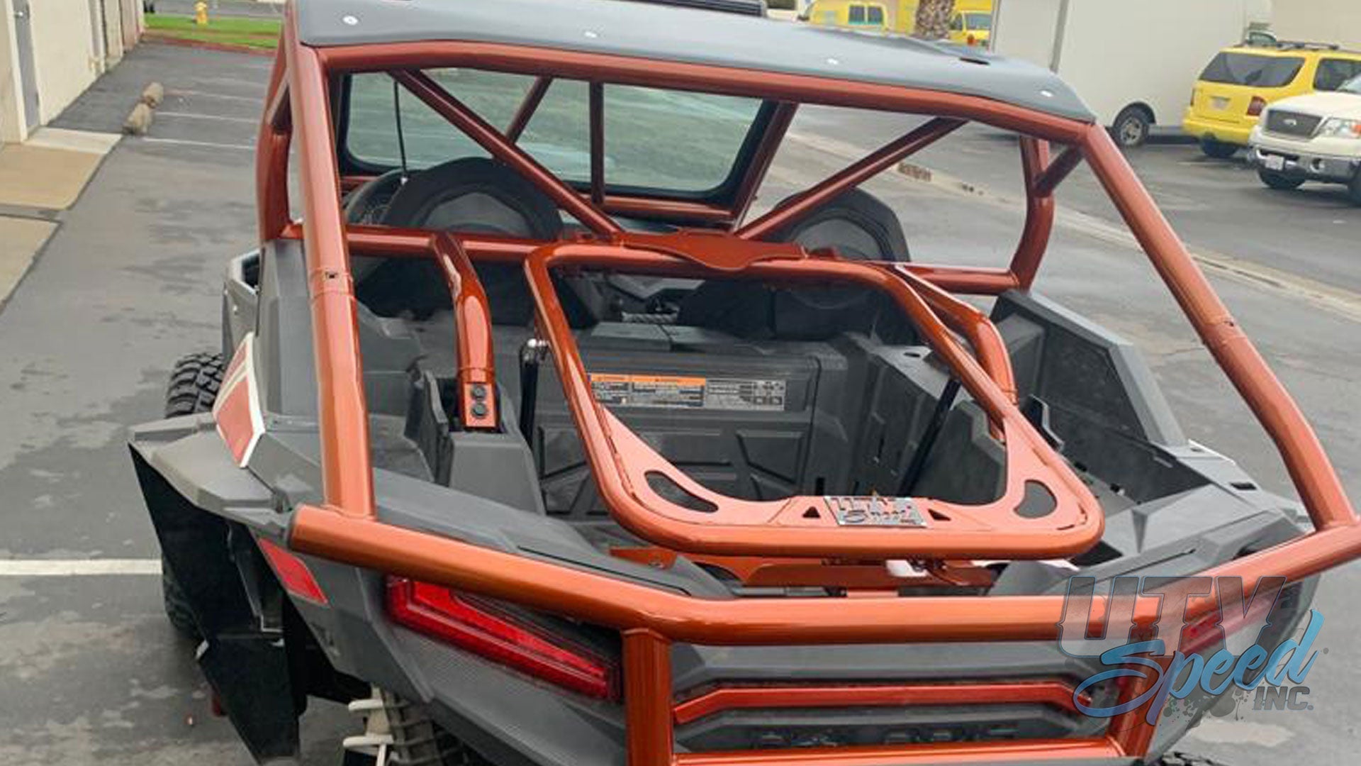 Photo of Opening Spare Tire Mount with shocks for the Polaris RZR 1000 by UTV Speed by UTV SPEED - Premium Accessories for UTVs / Side by Sides