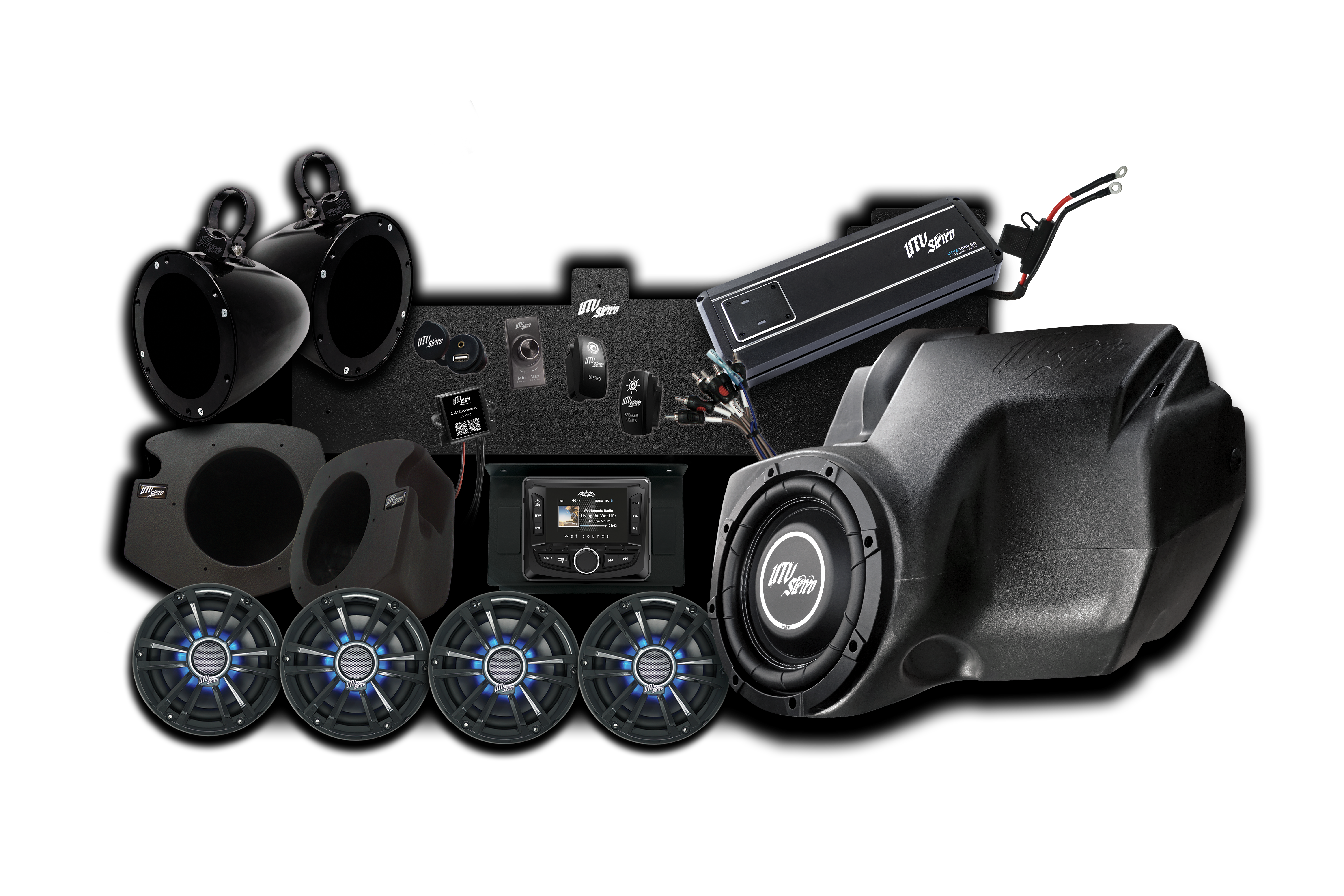 Photo of RZR® Signature Series Stage 6 Stereo Kit | UTVS-RZR-S6-S by UTV Stereo - Premium Polaris RZR Stage Kit for UTVs / Side by Sides