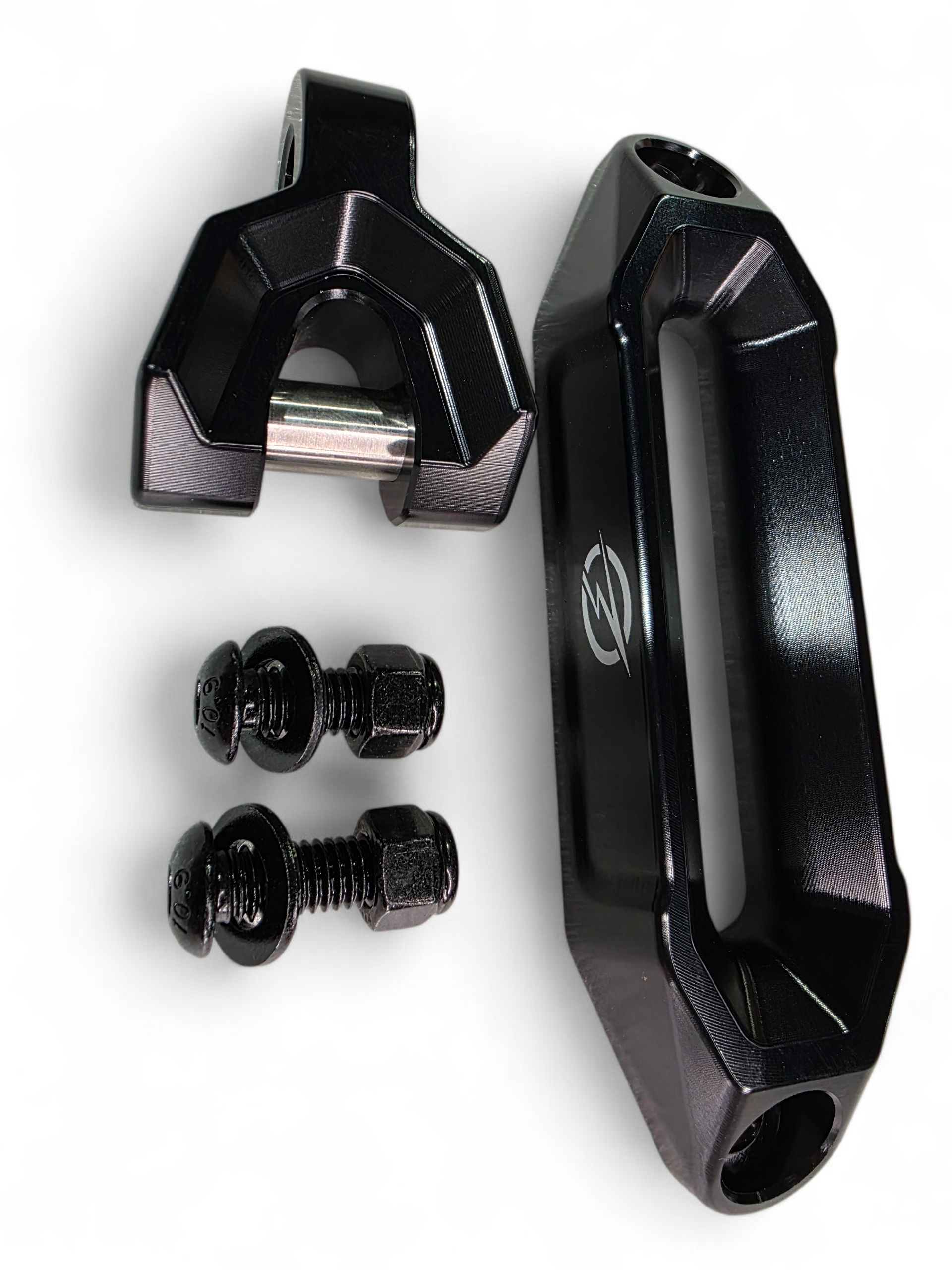 Photo of Elektric Offroad Designs UTV Winch Fairlead and Hook (Black) by Elektric Offroad - Premium UTV Winch Fairlead and Hook Black for UTVs / Side by Sides