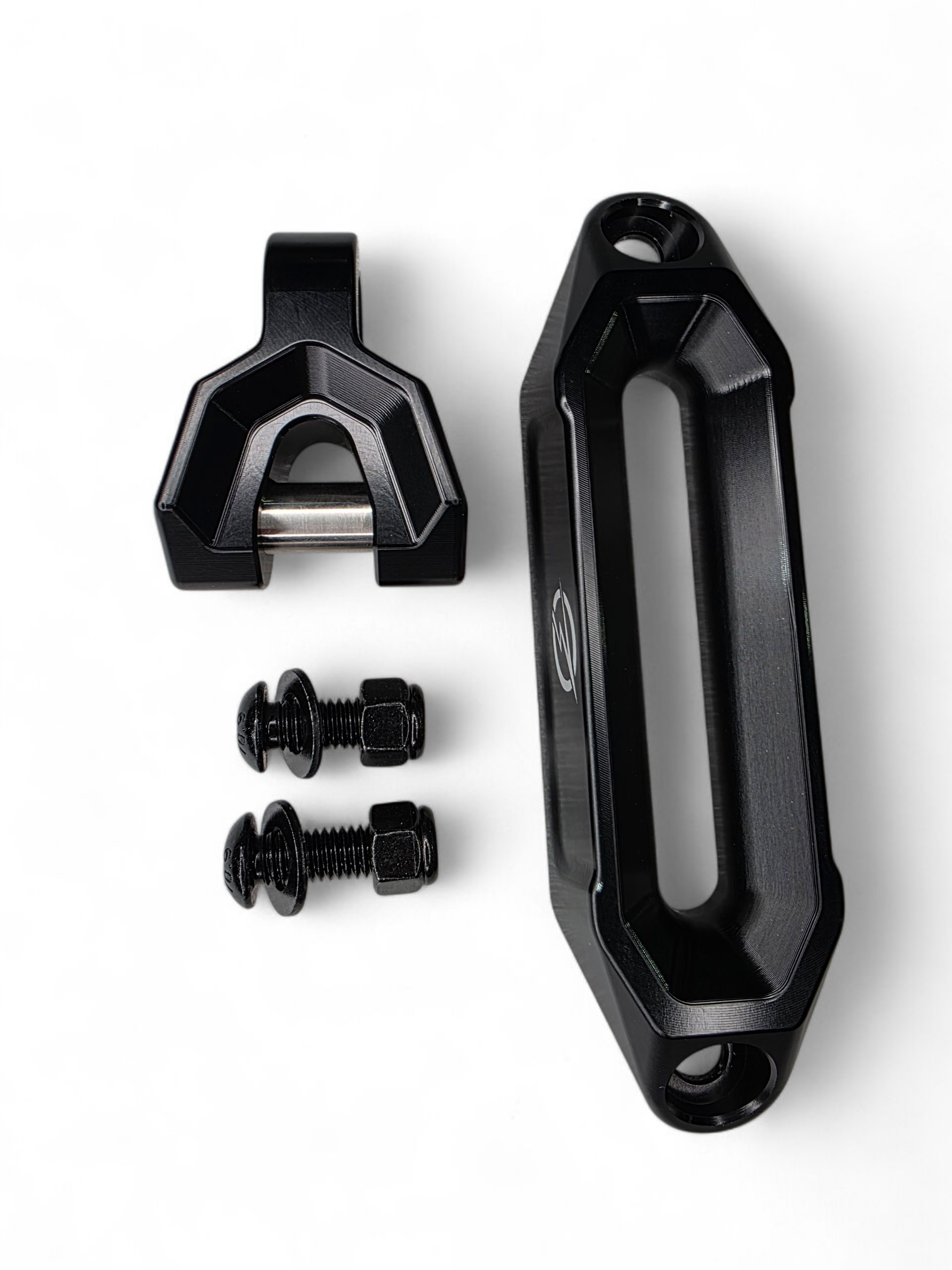 Photo of Elektric Offroad Designs UTV Winch Fairlead and Hook (Black) by Elektric Offroad - Premium UTV Winch Fairlead and Hook Black for UTVs / Side by Sides