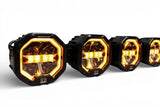 2 Light U-Con Interlocking Off Road LED Pod With Amber or White DRL Running Light