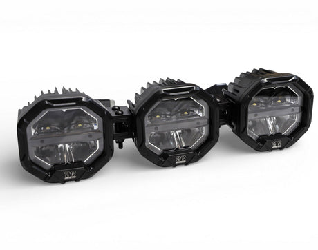 3 Light U-Con Interlocking Off Road LED Pod With Amber or White DRL Running Light