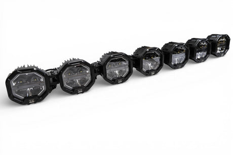 7 Light U-Con Interlocking Off Road LED Pod With Amber or White DRL Running Light