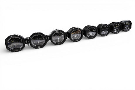 8 Light U-Con Interlocking Off Road LED Pod With Amber or White DRL Running Light