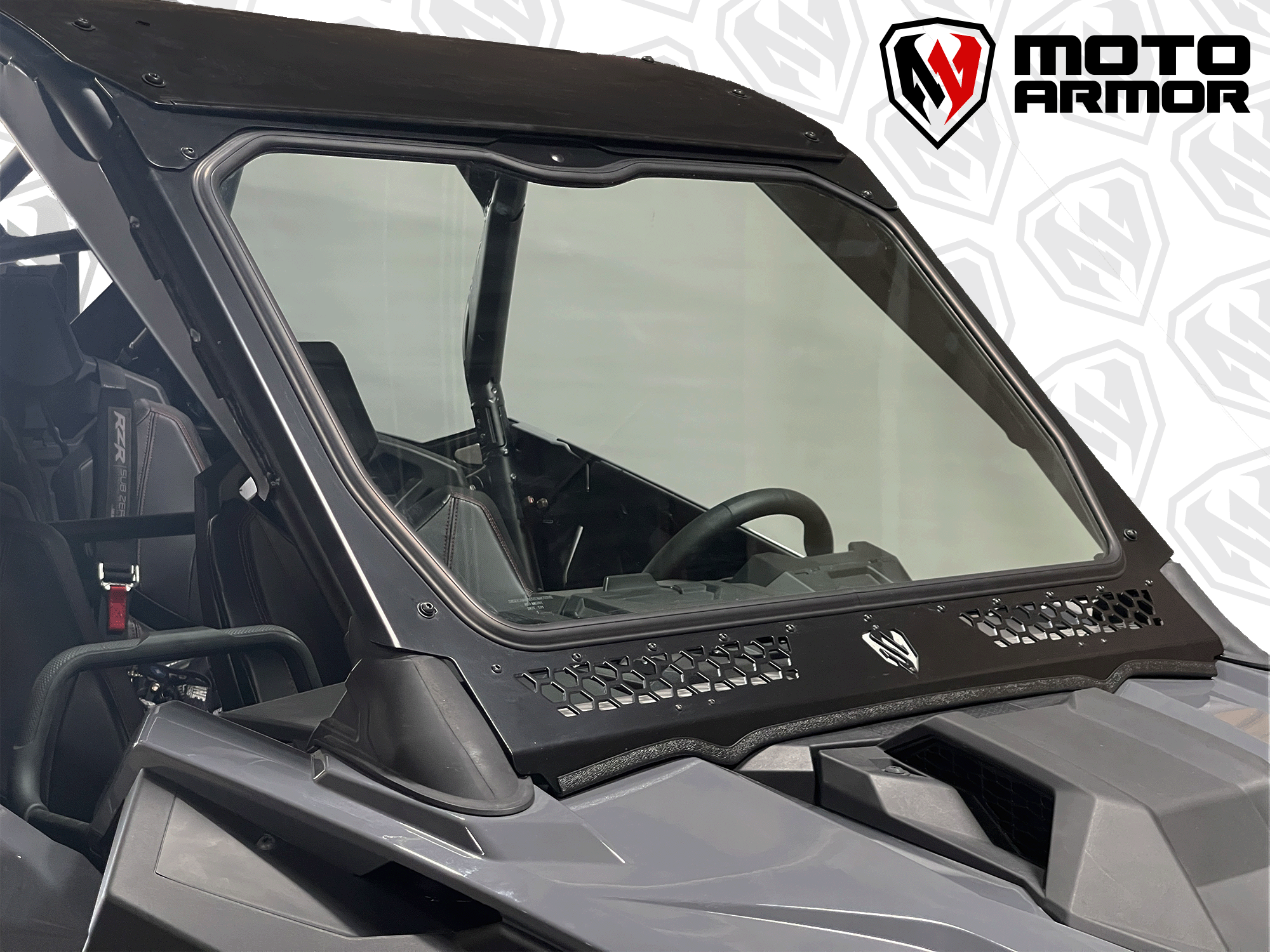 Photo of Moto Armor Pro R 4 Seat Full Glass Windshield by Moto Armor - Premium for UTVs / Side by Sides